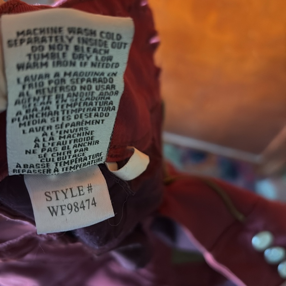 Royalty For Me WannaBettaButt Rough Cut Hem Stretch Jeans in Burgundy Shade - Picture 6 of 6